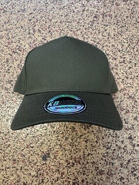 New KBETHOS Olive Green Structured a-frame Snapback Cap